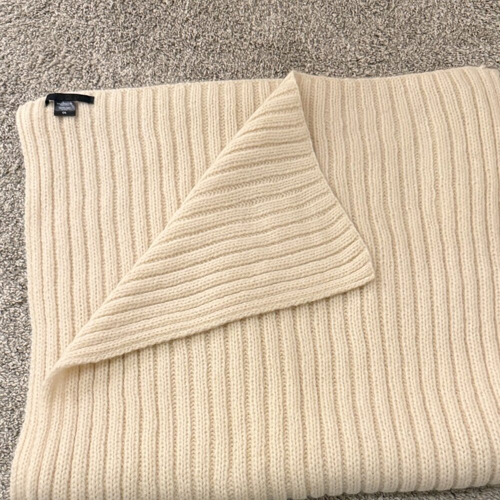 JENNI KAYNE Ribbed Scarf/Shawl Winter White
